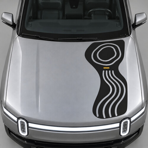 Adhesivo de vinilo para capó Contour Spine para Rivian R1T 2022