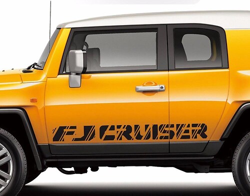 Pegatina de vinilo para puerta lateral con logo desgastado de FJ Cruiser para Toyota FJ Cruiser