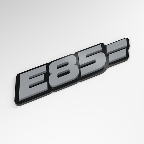 Placa de coche 3D de acrílico E85