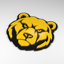 Placa para coche acrílica 3D Grizzly Bear_2