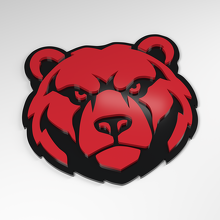 Placa para coche acrílica 3D Grizzly Bear_3