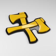 Emblema de Coche Acrílico 3D Ejes Cruzados_2