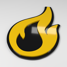 Emblema de Coche Acrílico 3D Flame_2