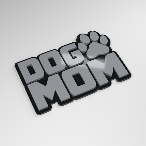 Madre de Perro Placa Acrílica 3D para Coche