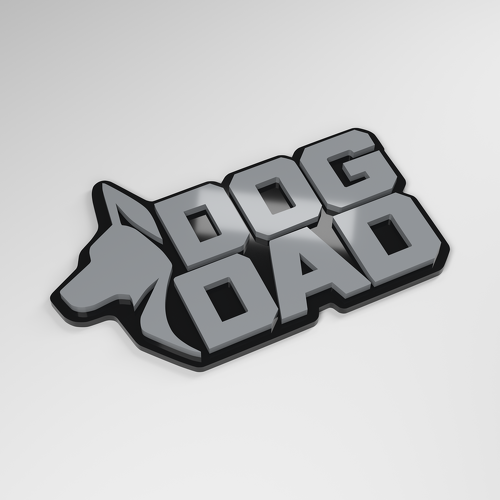 Papá Perro Placa de Coche Acrílica 3D