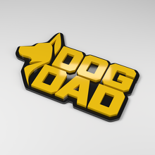 Papá Perro Placa de Coche Acrílica 3D_2
