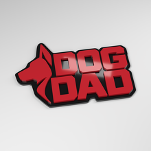 Papá Perro Placa de Coche Acrílica 3D_3