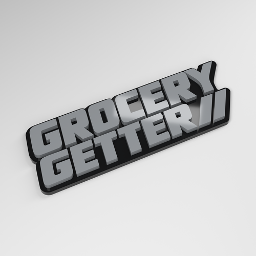 Insignia de coche acrílica 3D Grocery Getter_1