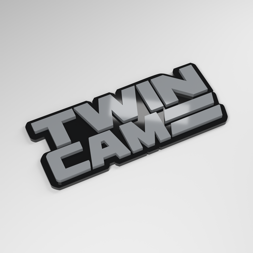 Insignia de coche acrílica 3D Twin Cam_1