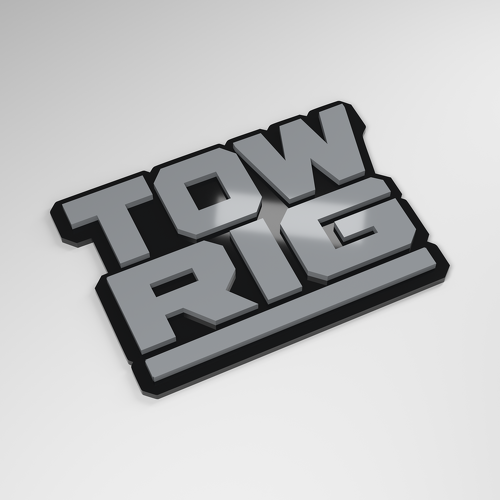 Placa de coche acrílica 3D Tow Rig_1