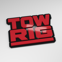 Placa de coche acrílica 3D Tow Rig_3