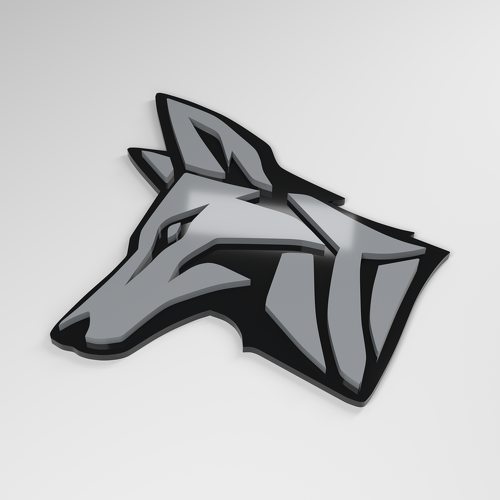 Insignia de Coche Acrílica 3D Coyote