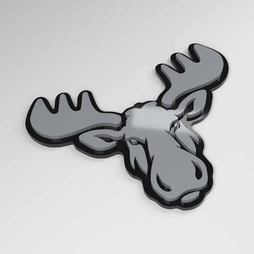 Emblema para coche de metacrilato 3D Moose_1