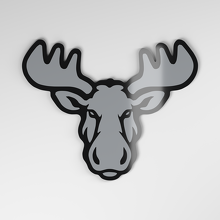 Emblema para coche de metacrilato 3D Moose_4