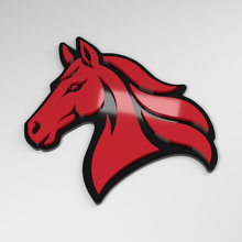 Emblema para Coche en Acrílico 3D de Caballo_3