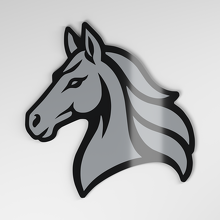Emblema para Coche en Acrílico 3D de Caballo_4