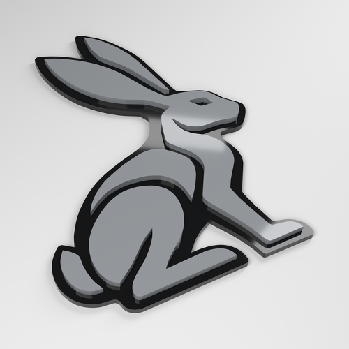 Emblema de Coche Acrílico 3D Hare_1