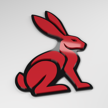 Emblema de Coche Acrílico 3D Hare_3