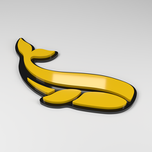 Placa para coche de acrílico 3D Whale_2