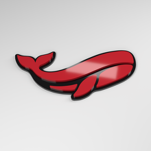 Placa para coche de acrílico 3D Whale_3