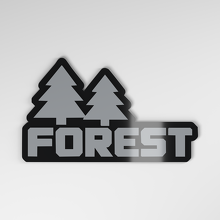 Insignia del Coche Forest 3D de Acrílico_4