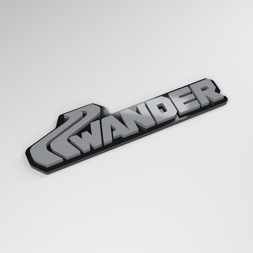 Anagrama de coche acrílico 3D Wander_1