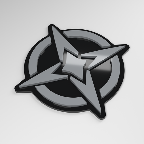 Emblema de coche acrílico 3D Compass_1