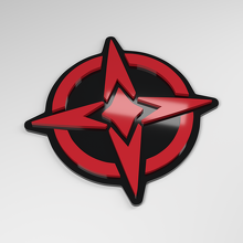 Emblema de coche acrílico 3D Compass_3