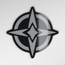 Emblema de coche acrílico 3D Compass_4