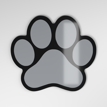 Insignia para coche de acrílico 3D con huella de perro_4