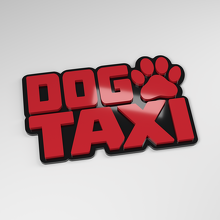 Placa para coche de acrílico 3D Dog Taxi_3