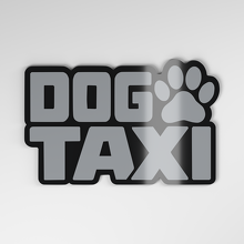 Placa para coche de acrílico 3D Dog Taxi_4