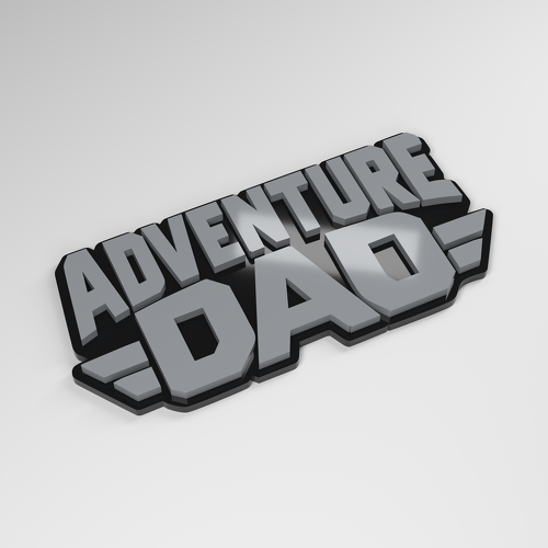 Placa de Coche Acrílica 3D Adventure Dad