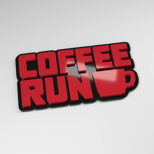 Insignia de Coche Acrílico 3D Coffee Run_3
