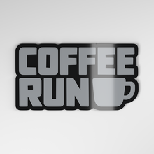 Insignia de Coche Acrílico 3D Coffee Run_4