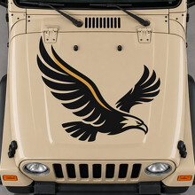 Adhesivo de vinilo con diseño de águila en banca deportiva TJ para capó de Jeep Wrangler 2006_2