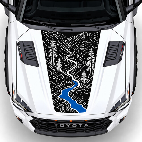 Calcomanía de vinilo para capó TRD Pro Forest River para Toyota Sequoia III (XK80) 2022-presente