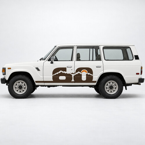 Etiqueta adhesiva de vinilo lateral Number Ridge para Toyota Land Cruiser FJ60 1981–1987_1