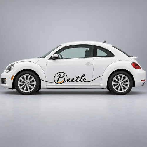 Calcomanía de vinilo lateral con guion Roundel para Volkswagen Beetle 2013