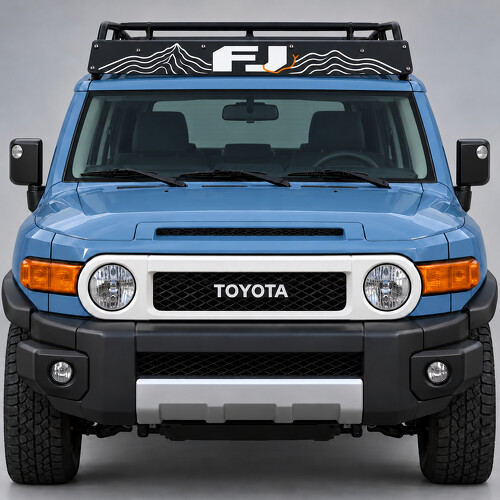 Calcomanía de Vinilo Deflector de Viento para Barras de Techo Contour Horizon para Toyota FJ Cruiser 2014