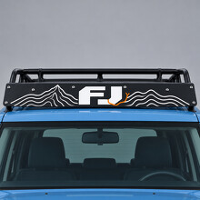 Calcomanía de Vinilo Deflector de Viento para Barras de Techo Contour Horizon para Toyota FJ Cruiser 2014_2