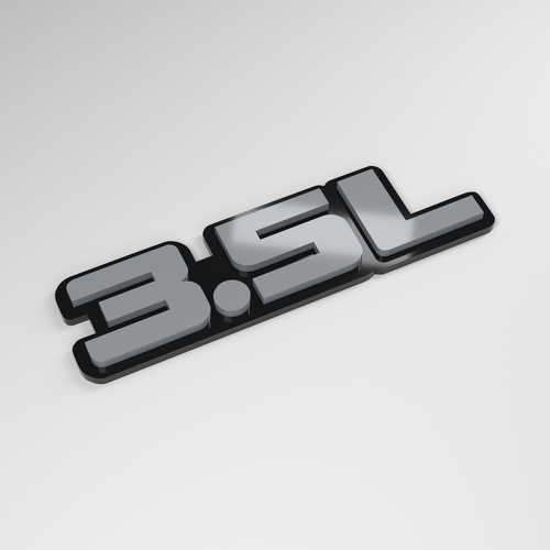 Emblema de coche 3D de acrílico 3.5L_1