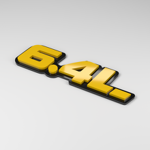 Emblema de coche acrílico 3D 6.4L_2