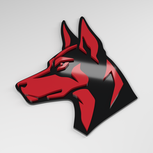 Placa de coche acrílica 3D Doberman_3