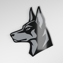 Placa de coche acrílica 3D Doberman_4