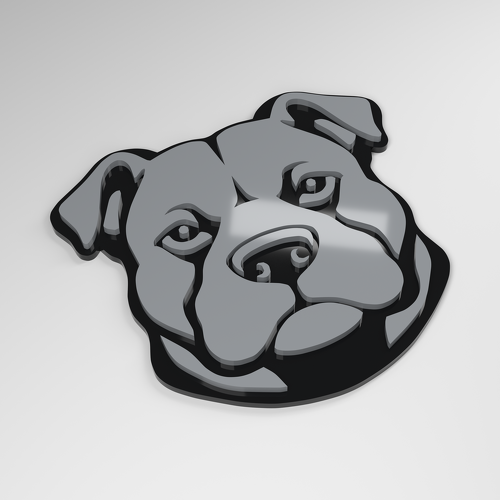 Emblema para coche acrílico 3D Pit Bull