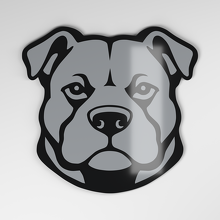 Emblema para coche acrílico 3D Pit Bull_4