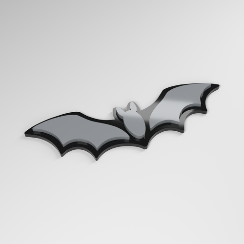 Placa de coche acrílica 3D Bat_1