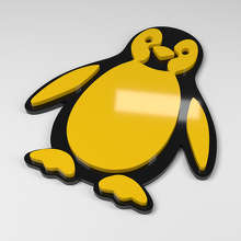 Emblema de coche de acrílico 3D Penguin_2