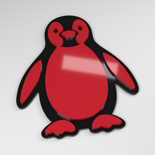 Emblema de coche de acrílico 3D Penguin_3